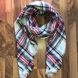 Flannel Plaid Blanket Scarf